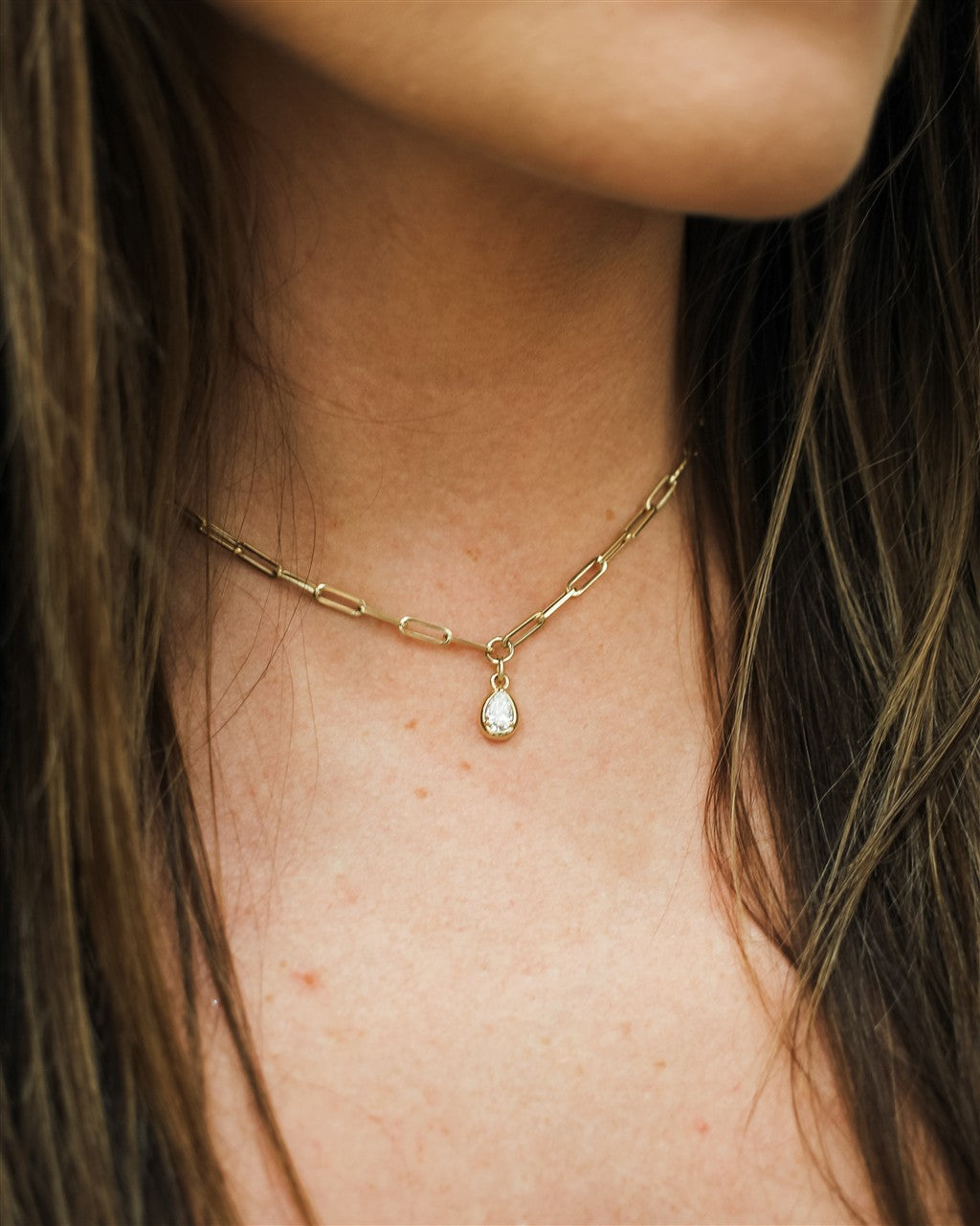 14kt Yellow Gold Paperclip Cha