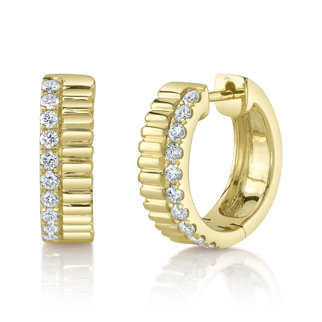 14KY 0.34CTW Diamond Ribbed Hu