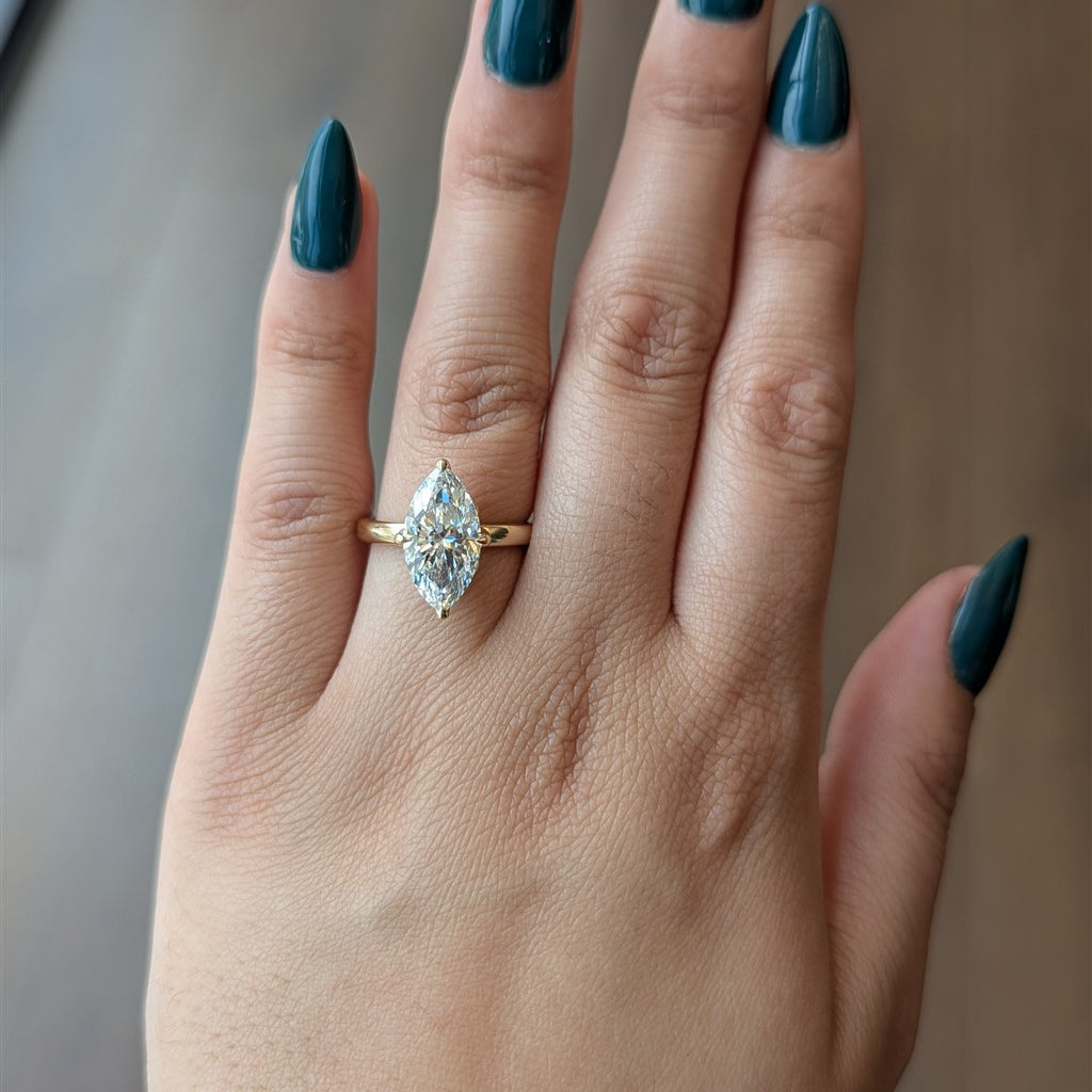 14kt yellow gold 3.04ct marqui