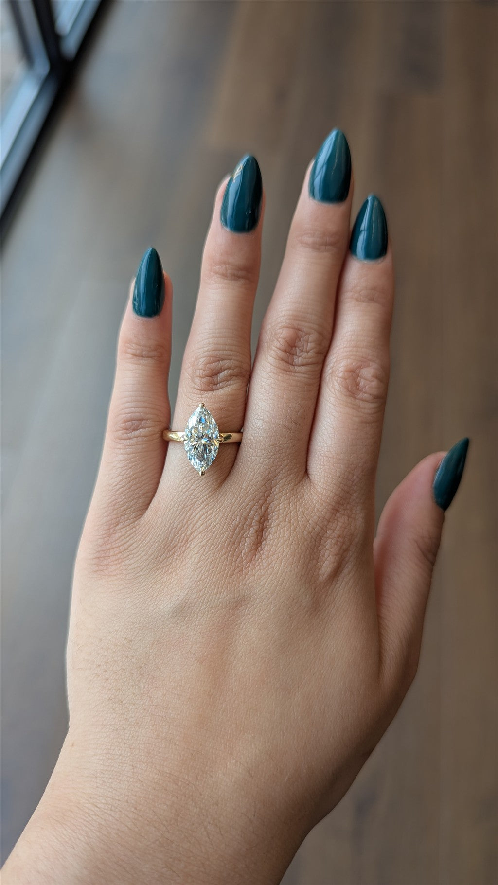 14kt yellow gold 3.04ct marqui