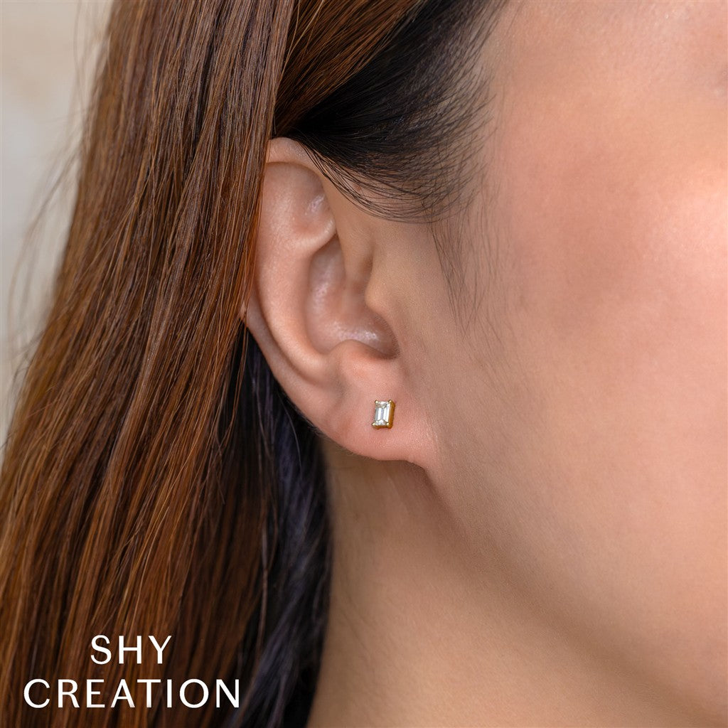 0.40CT 14K Y/G DIAMOND EMERALD