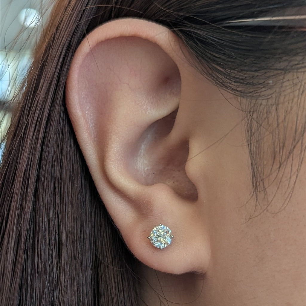 1.41TCW Diamond stud earrings