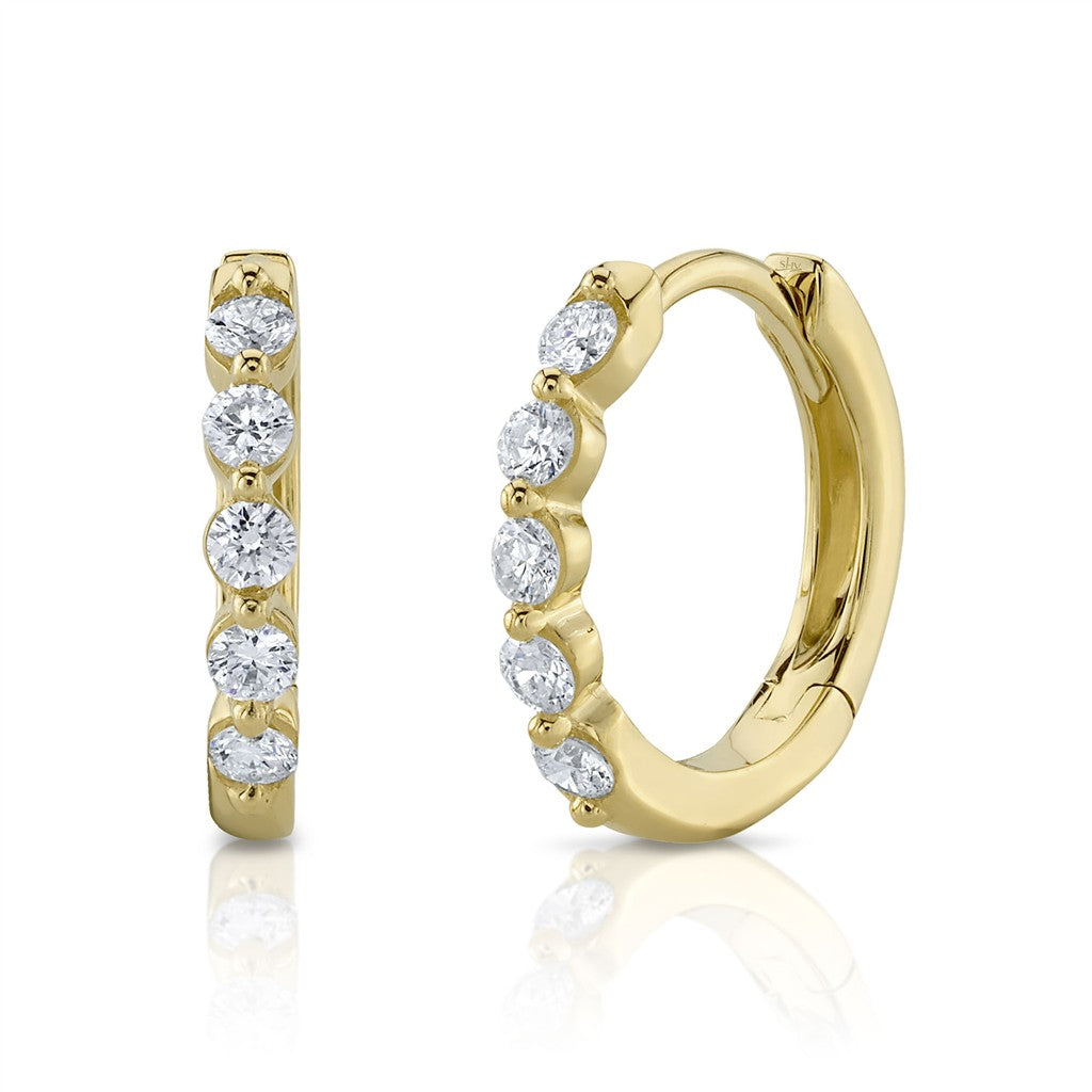 14KY 0.24CTW Diamond Huggie Ea