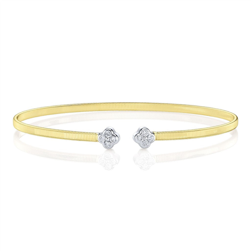 14KY/W 0.19CTW Diamond Clover