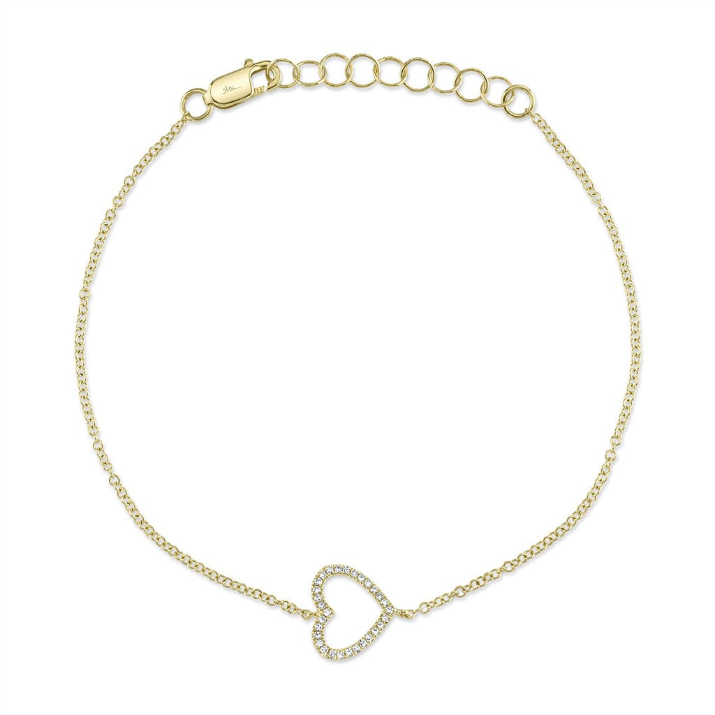 14KY 0.06CT  Diamond Heart Bra