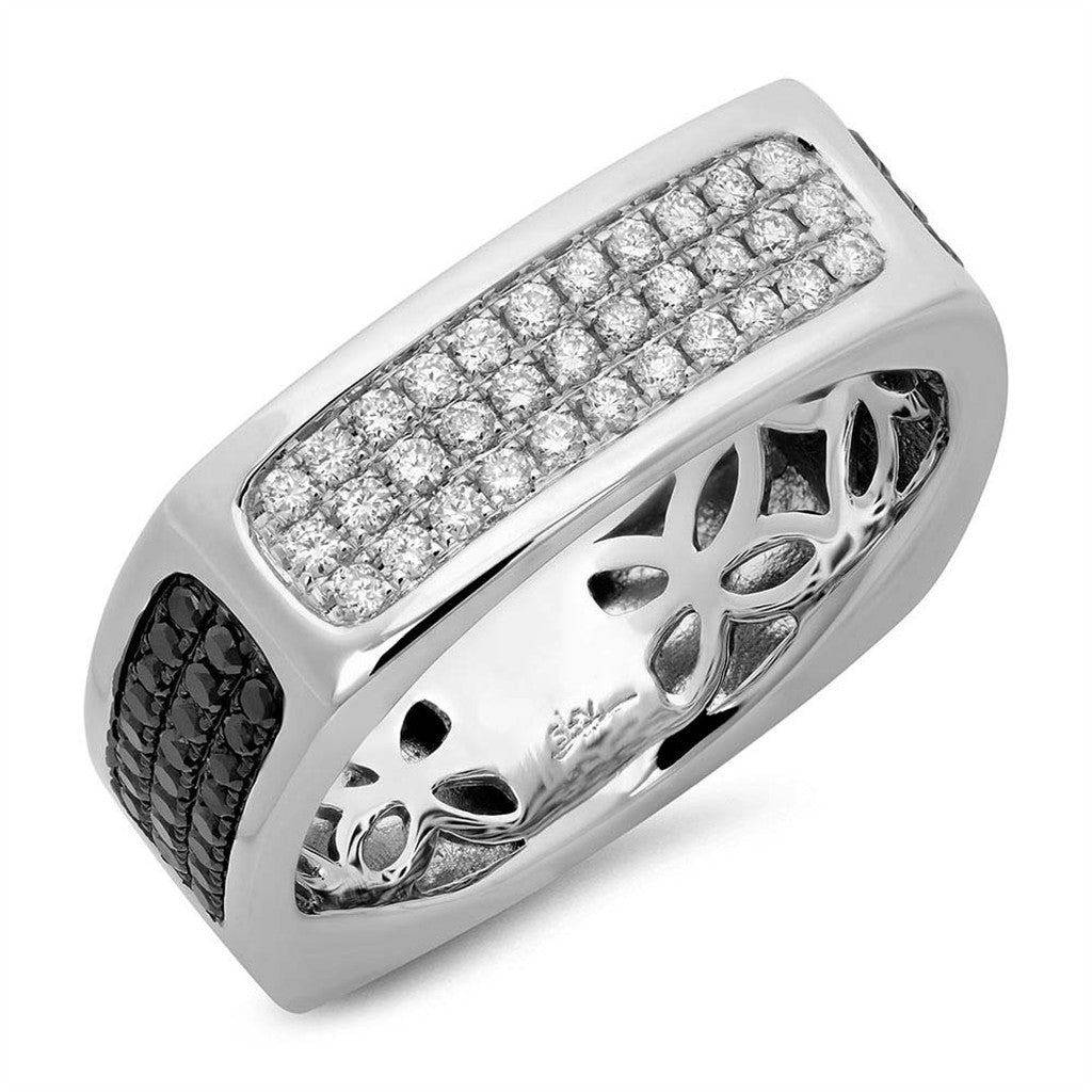 0.94CT 14K W/G black and white