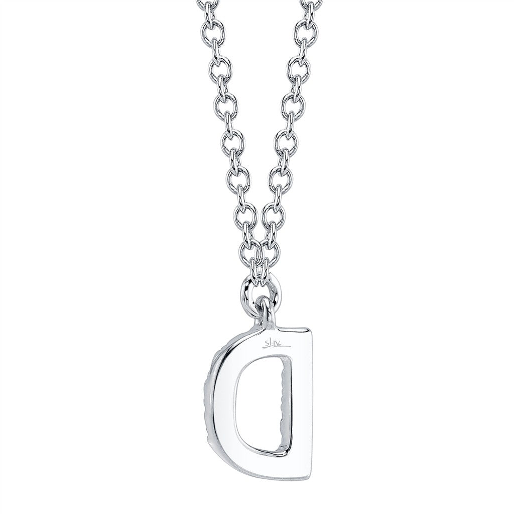 14kt WG 0.05ctw Diamond Initia