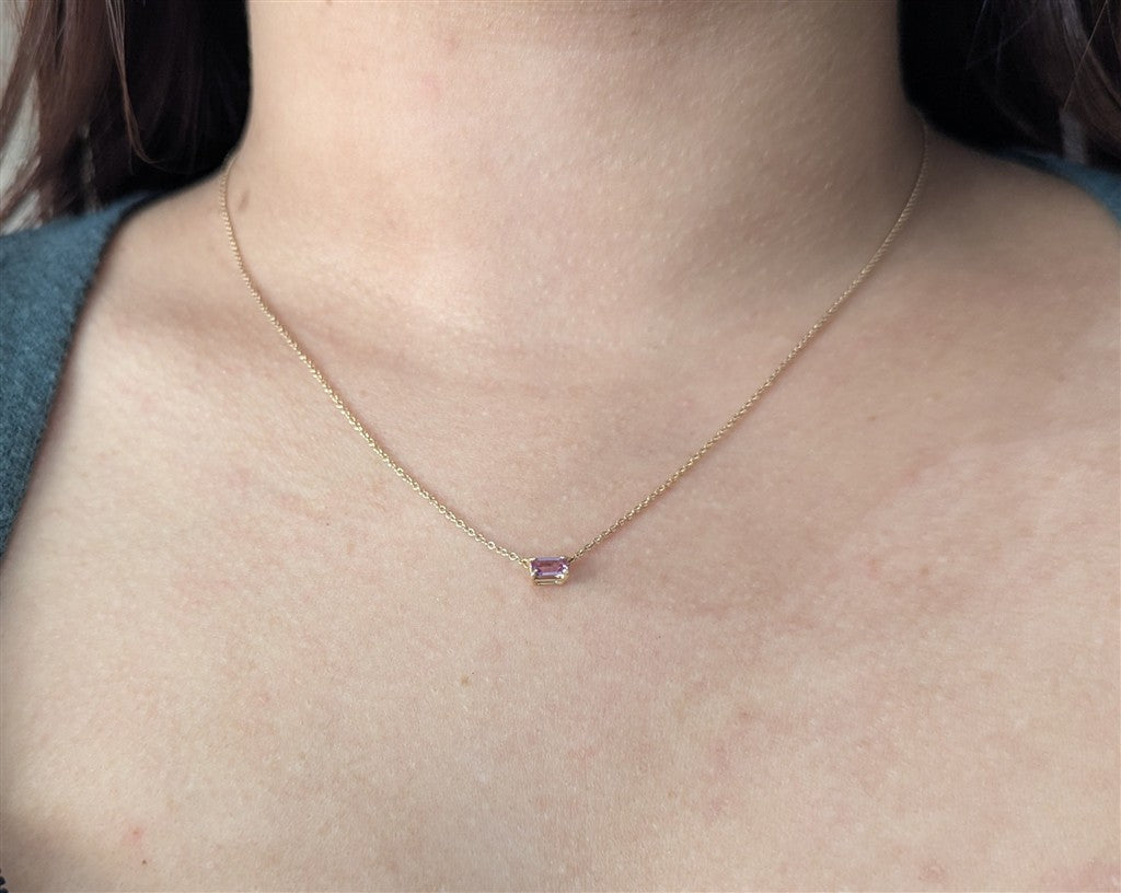 14KY Lab-Grown Alexandrite 18"